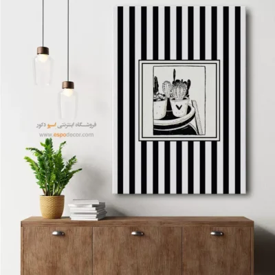 تابلو مینیمال تم مشکی - اسپو دکور