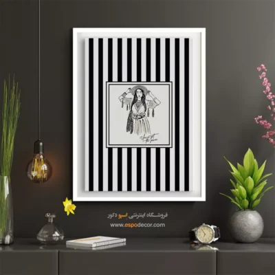 تابلو مینیمال تم مشکی - اسپو دکور