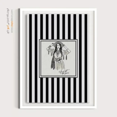 تابلو مینیمال تم مشکی - اسپو دکور