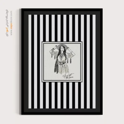 تابلو مینیمال تم مشکی - اسپو دکور