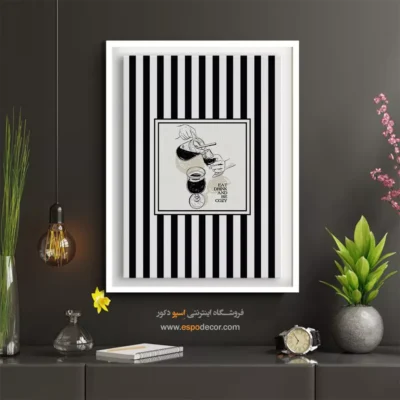 تابلو مینیمال تم مشکی - اسپو دکور