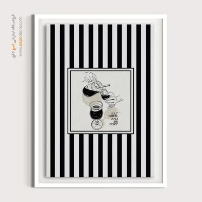 تابلو مینیمال تم مشکی - اسپو دکور