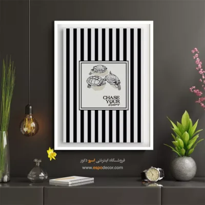 تابلو مینیمال تم مشکی - اسپو دکور