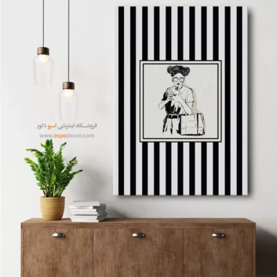 تابلو مینیمال تم مشکی - اسپو دکور