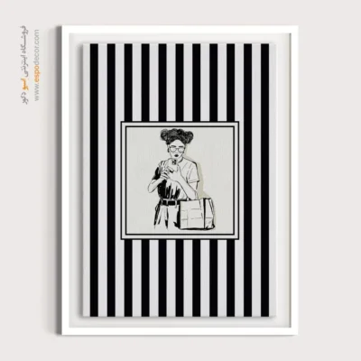 تابلو مینیمال تم مشکی - اسپو دکور