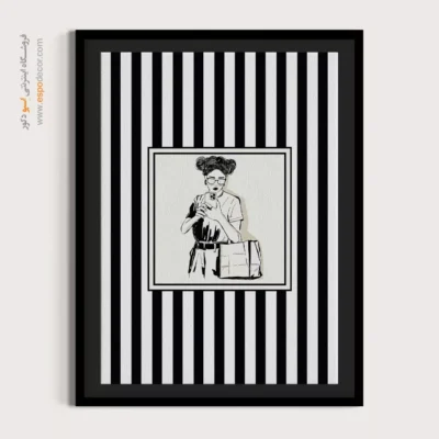 تابلو مینیمال تم مشکی - اسپو دکور