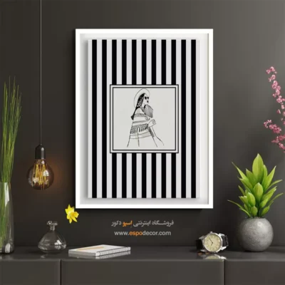 تابلو مینیمال تم مشکی - اسپو دکور