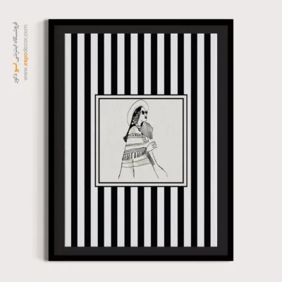 تابلو مینیمال تم مشکی - اسپو دکور