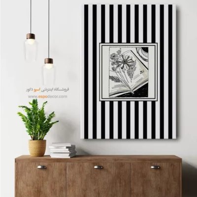 تابلو مینیمال تم مشکی - اسپو دکور