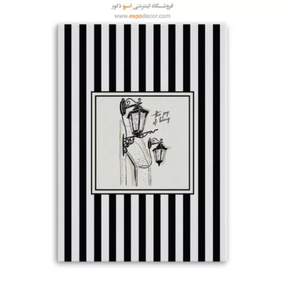 تابلو مینیمال تم مشکی - اسپو دکور