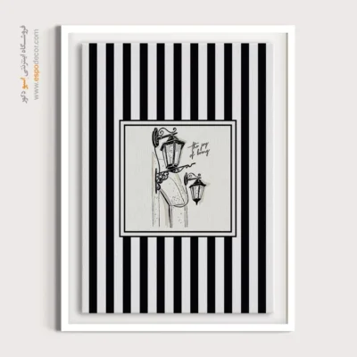 تابلو مینیمال تم مشکی - اسپو دکور