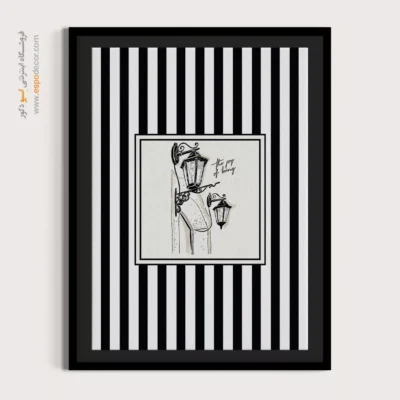 تابلو مینیمال تم مشکی - اسپو دکور