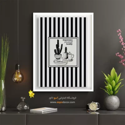 تابلو مینیمال تم مشکی - اسپو دکور