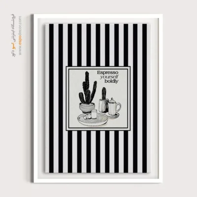 تابلو مینیمال تم مشکی - اسپو دکور