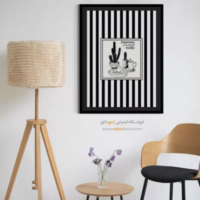 تابلو مینیمال تم مشکی - اسپو دکور