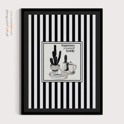 تابلو مینیمال تم مشکی - اسپو دکور