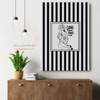 تابلو مینیمال تم مشکی - اسپو دکور