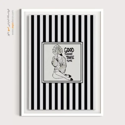 تابلو مینیمال تم مشکی - اسپو دکور