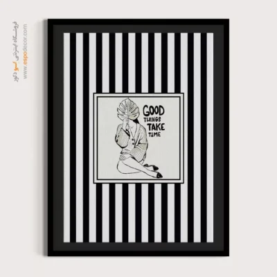 تابلو مینیمال تم مشکی - اسپو دکور