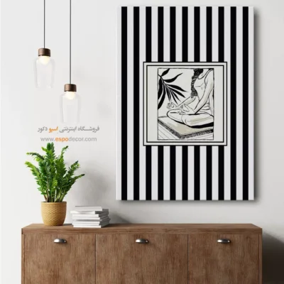 تابلو مینیمال تم مشکی - اسپو دکور