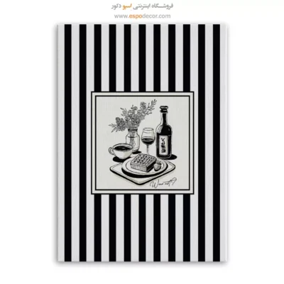 تابلو مینیمال تم مشکی - اسپو دکور