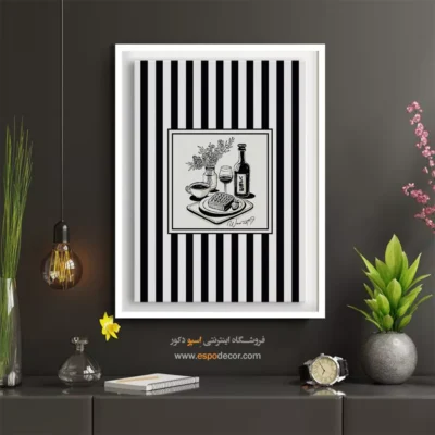تابلو مینیمال تم مشکی - اسپو دکور