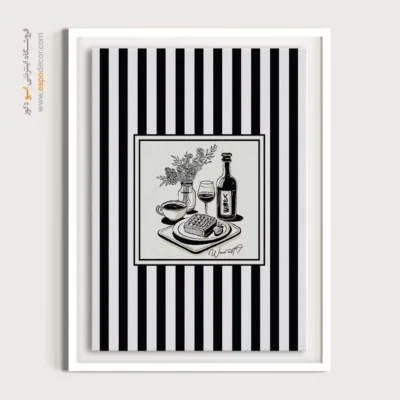 تابلو مینیمال تم مشکی - اسپو دکور