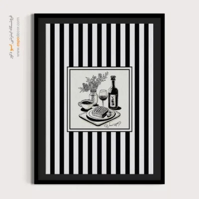 تابلو مینیمال تم مشکی - اسپو دکور