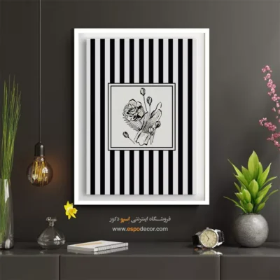 تابلو مینیمال تم مشکی - اسپو دکور