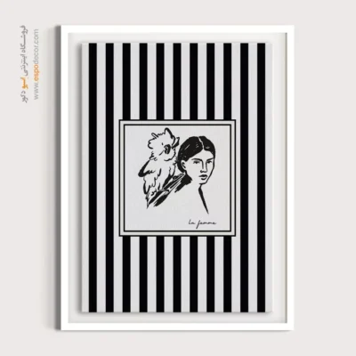 تابلو مینیمال تم مشکی - اسپو دکور