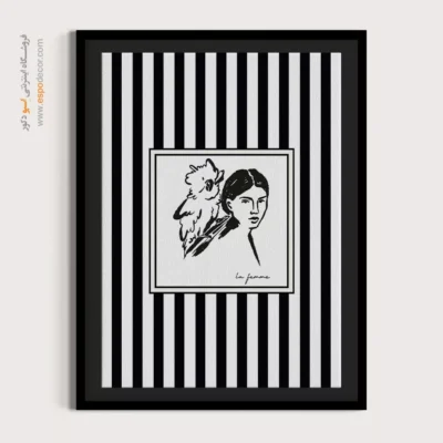 تابلو مینیمال تم مشکی - اسپو دکور