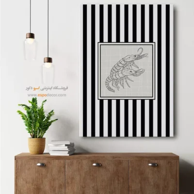 تابلو مینیمال تم مشکی - اسپو دکور