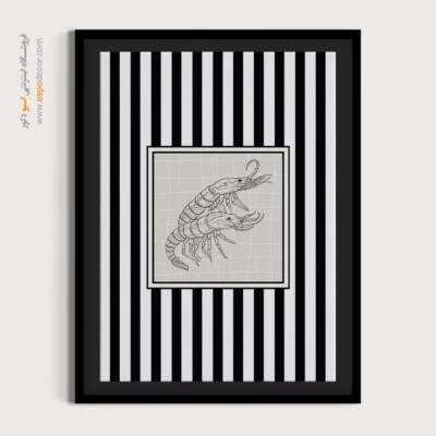 تابلو مینیمال تم مشکی - اسپو دکور