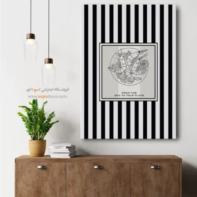 تابلو مینیمال تم مشکی - اسپو دکور