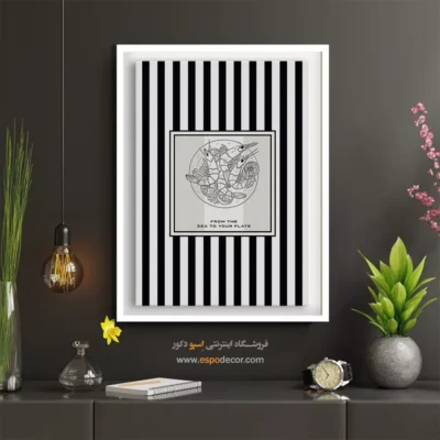 تابلو مینیمال تم مشکی - اسپو دکور
