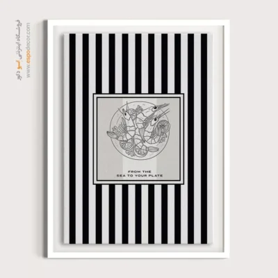 تابلو مینیمال تم مشکی - اسپو دکور