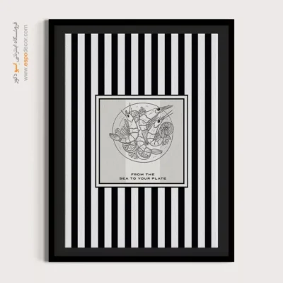 تابلو مینیمال تم مشکی - اسپو دکور