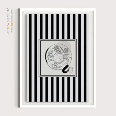 تابلو مینیمال تم مشکی - اسپو دکور