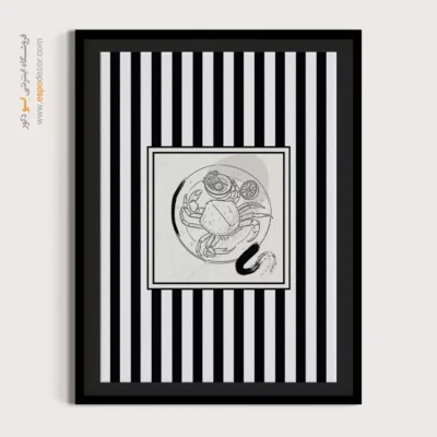 تابلو مینیمال تم مشکی - اسپو دکور