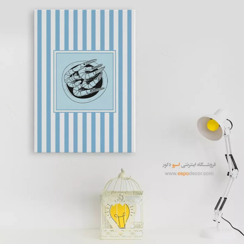 تابلو مینیمال تم آبی - Image 7