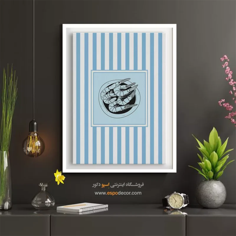 تابلو مینیمال تم آبی - Image 3