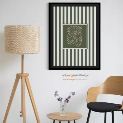 تابلو مینیمال تم سبز - اسپو دکور