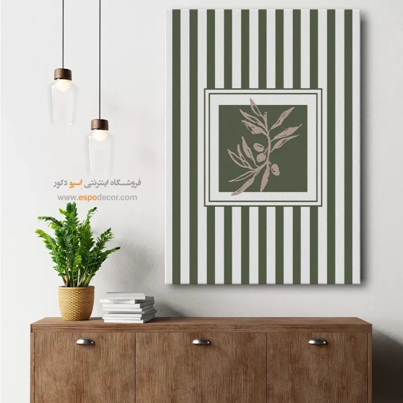 تابلو مینیمال تم سبز - Image 8