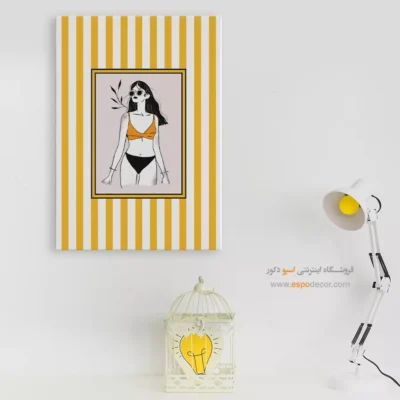 تابلو مینیمال تم زرد - اسپو دکور
