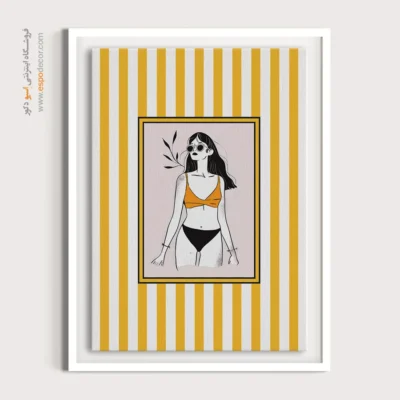 تابلو مینیمال تم زرد - اسپو دکور