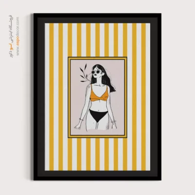 تابلو مینیمال تم زرد - اسپو دکور