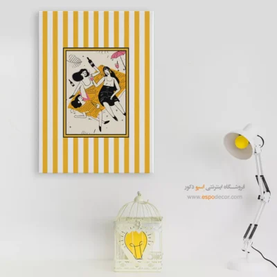 تابلو مینیمال تم زرد - اسپو دکور
