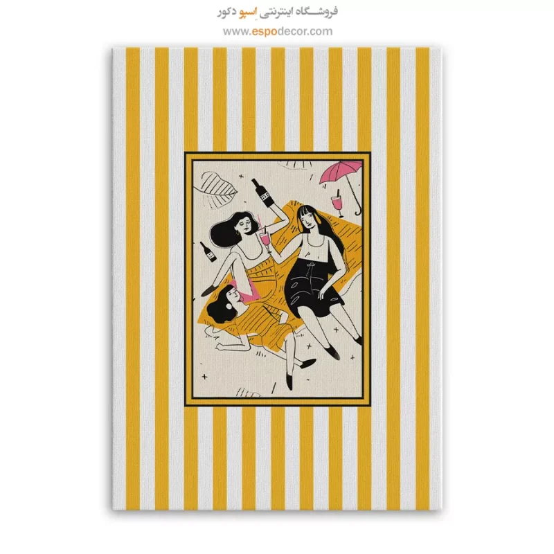 تابلو مینیمال تم زرد - Image 6