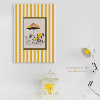 تابلو مینیمال تم زرد - اسپو دکور