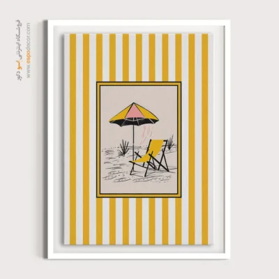 تابلو مینیمال تم زرد - اسپو دکور